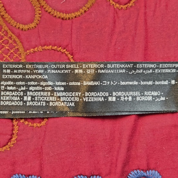 Zara Blogger Oversized Quilted Embroidered Patchwork Kimono Jacket Women's Small - Picture 11 of 14